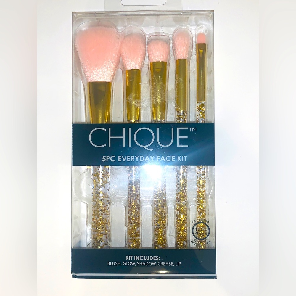 Chique 5 Piece Cosmetic Makeup Brush Brushes New
